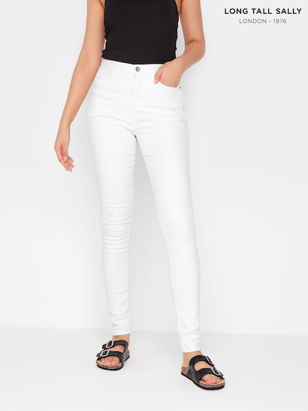 Long Tall Sally White AVA Superstretch Skinny Jeans (E02854) | €21.50