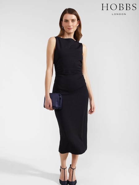Hobbs Blue Iliana Jersey Dress (E02889) | 490 QAR