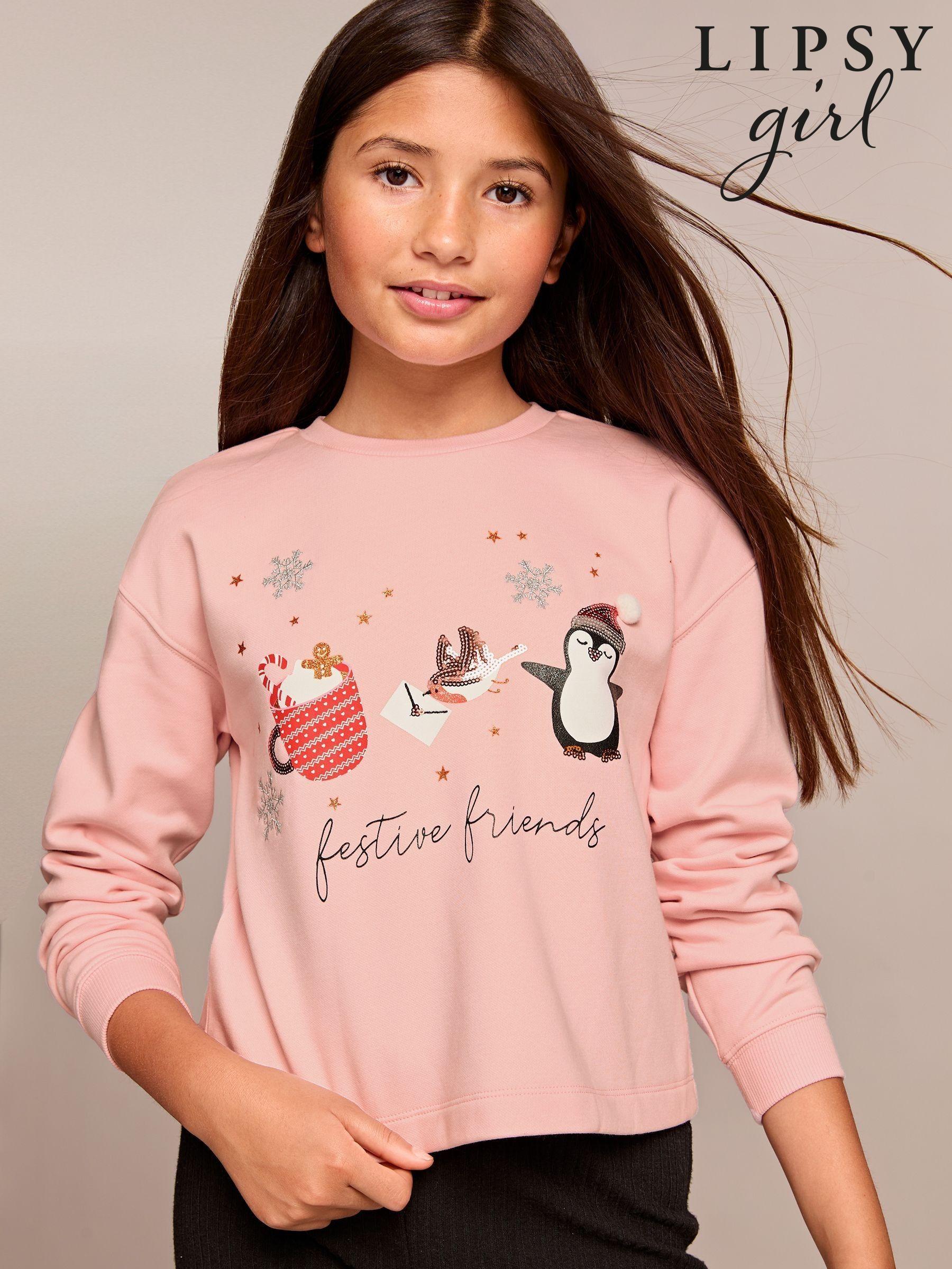 Girls sweat tops deals