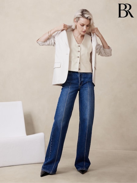 Banana Republic Cream Cotton Twill Waistcoat (E02947) | €41