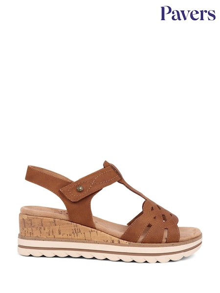 Pavers Touch Fasten Wedge Sandals (E03009) | €58