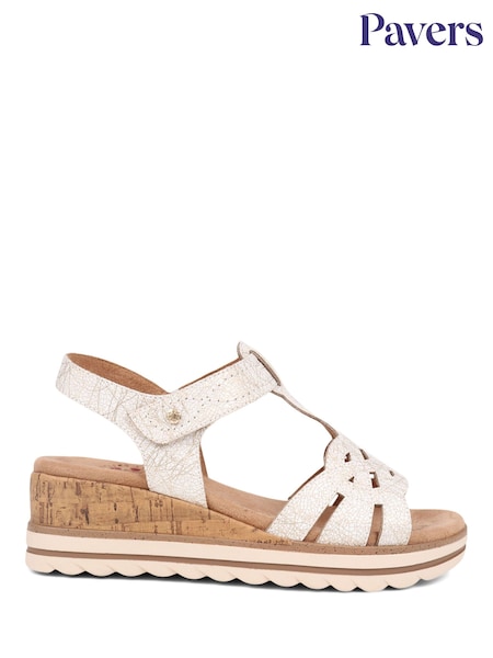 Pavers Touch Fasten Wedge Sandals (E03011) | €58
