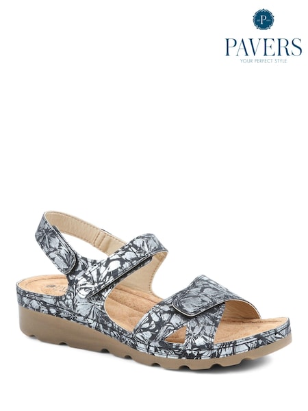 Pavers Black Pavers Touch Fasten Black Sandals (E03030) | €42