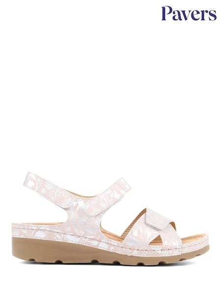 Pavers Pink Pavers Touch Fasten Black Sandals (E03046) | €37