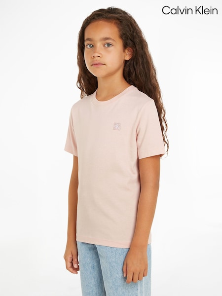 Calvin Klein Grey 100% Cotton Monogram Mini Badge T-Shirt (E03084) | AED204