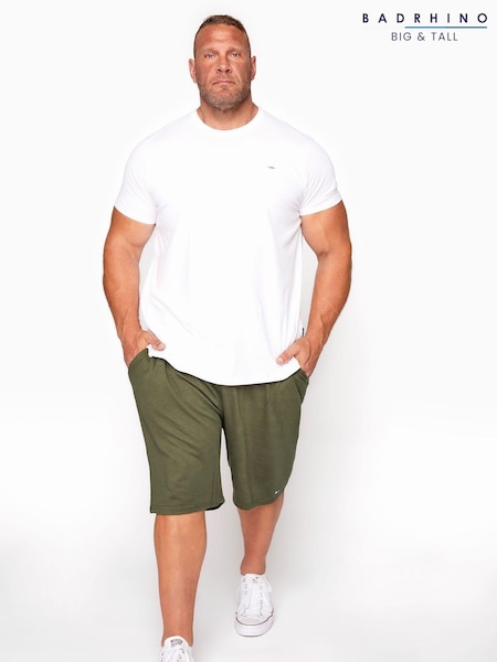 BadRhino Big & Tall Green Jersey Shorts (E03118) | ₪111