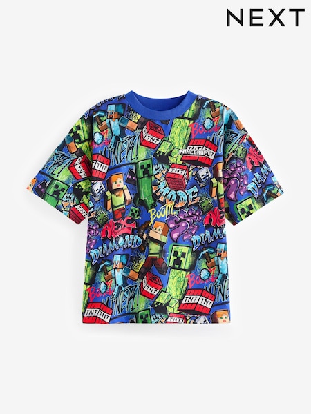 Cobalt Blue Licensed Minecraft T-Shirt (3-16yrs) (E03322) | €18 - €23