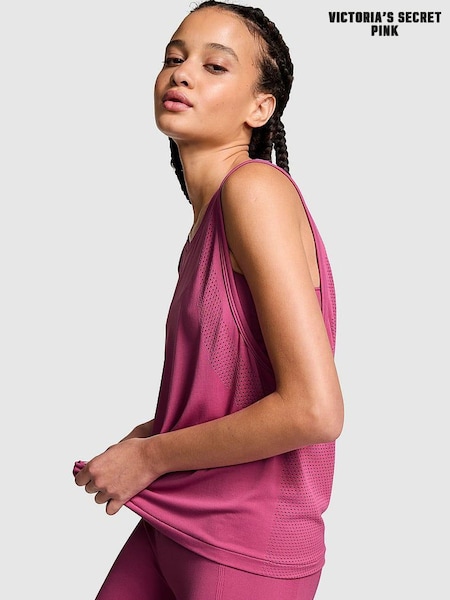 Victoria's Secret PINK Pink Violet Seamless Drapey Muscle Tank Top (E03420) | €13.50