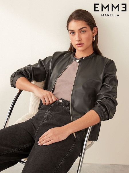 Emme by Marella Corsica Bomber Black Jacket (E03649) | €200