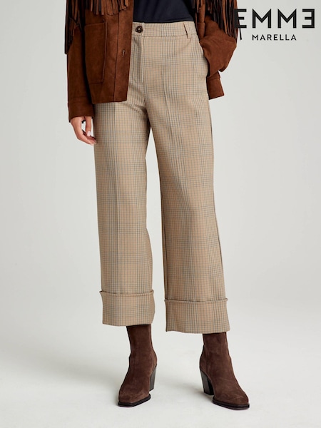 Emme by Marella Grey Danny Cuff Trousers (E04085) | $171