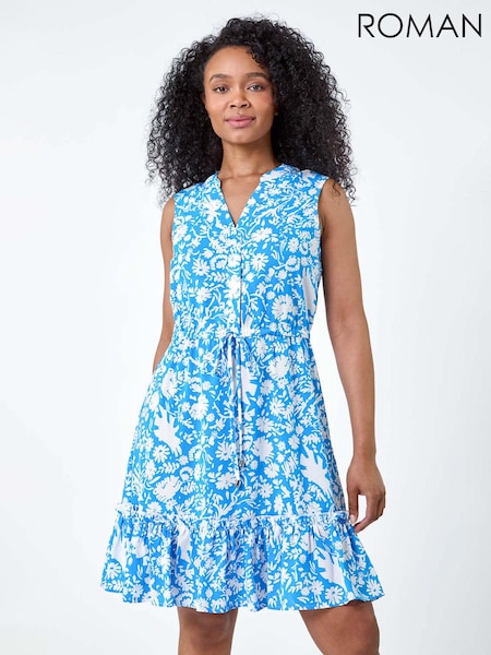 Roman Ditsy Floral Frill Hem Shirt Dress (E04196) | 32 €