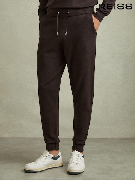 צבע חום קוקוס - Reiss Billings Merino Wool Blend Drawstring Joggers (E04242) | ‏933‏₪
