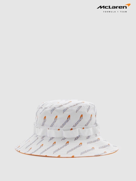 Reiss x McLaren F1 Team White McLaren F1 Printed Bucket Hat (E04279) | €95