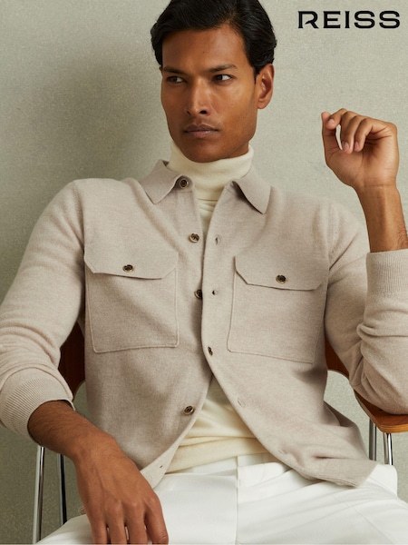 Ovsena kaša - Reiss Pisa Merino Wool Button Front Cardigan (E04283) | € 208