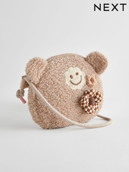 Tan Brown Borg Bear Cross-Body Bag (E04469) | 79 QAR