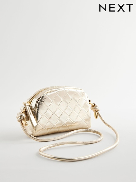 Gold - Metallic Cross-body Bag (E04472) | CHF 22