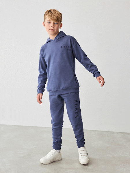 Baker by Ted Baker Blue 100% Cotton Hoodie And Joggers Set (E04492) | $58 - $68