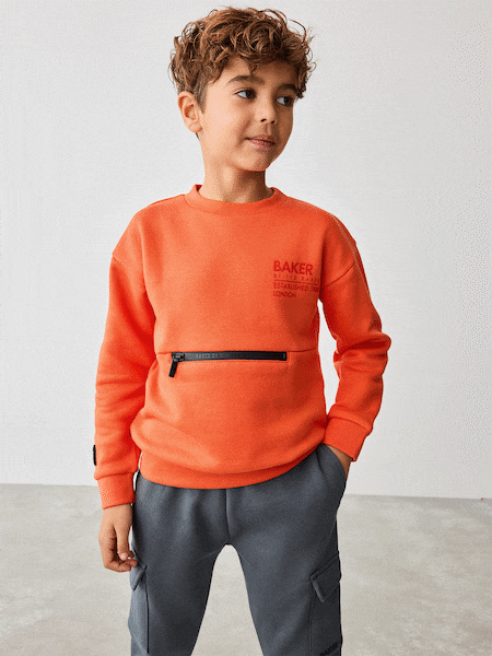 Orange - Baker By Ted Baker Sweatshirt und Cargo-Jogginghose im Set (E04494) | 37 € - 44 €