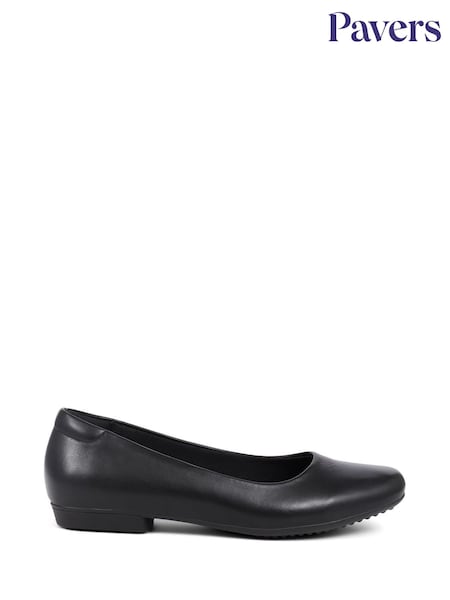 Pavers Black Pavers Pointed Toe Ballet Black Flats (E04522) | €46