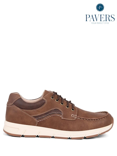 Pavers Brown Pavers Casual Leather Brown Shoes (E04529) | SGD 77