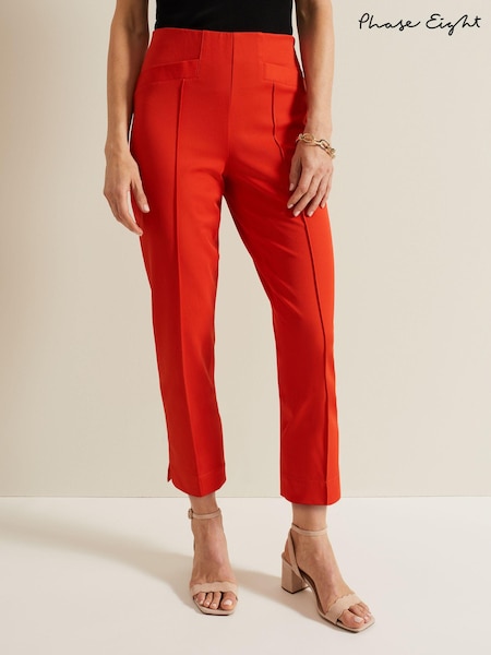 Phase Eight Red Miah Stretch Capri Trousers (E04568) | €45