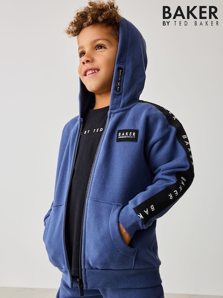 Blau - Baker by Ted Baker Zip Through Hoodie (E04590) | 23 € - 27 €