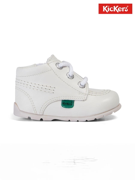 Kickers White Kick Hi Baby Leather Boots (E04597) | €45