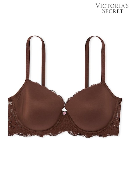 Victoria's Secret Ganache Nude Lace Trim Lightly Lined Demi Bra (E04691) | €52