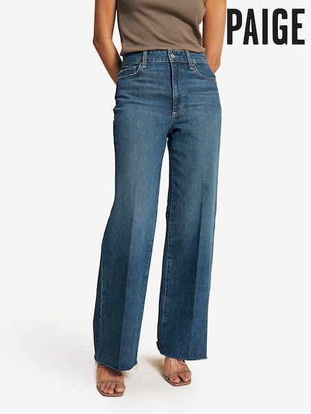 Paige Anessa Raw Hem Wide Leg Jeans (E04758) | €401