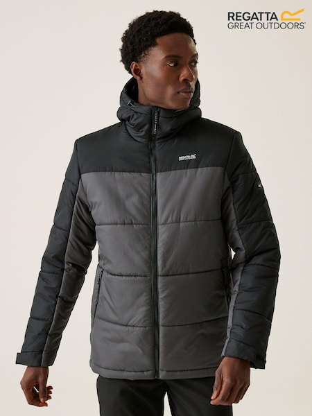 Regatta Black Shower Resistant Mens Nevado VII Insulated Padded Jacket (E04871) | €46