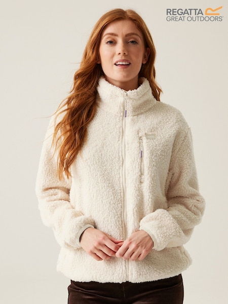 Regatta White Ria Zip Through Fleece (E04894) | €37