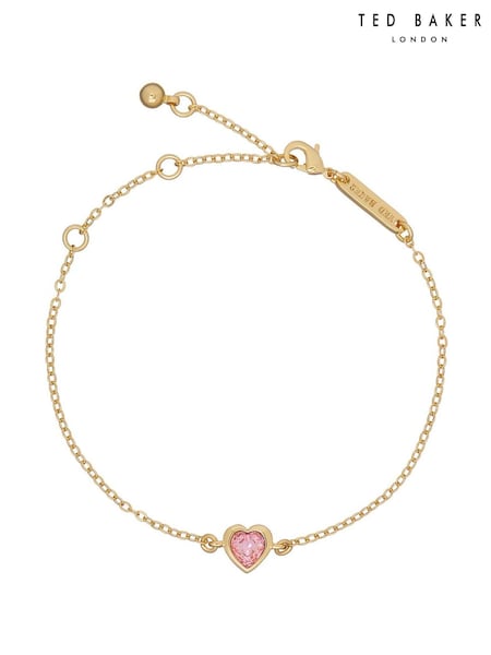 Ted Baker Light Silver HANSAA: Crystal Heart Adjustable Bracelet (E04947) | €18
