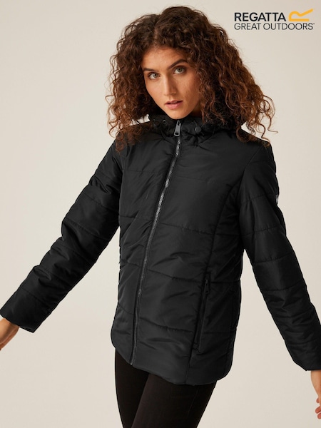 Regatta Black Shower Resistant Winnie Baffle Jacket (E04957) | ₪352
