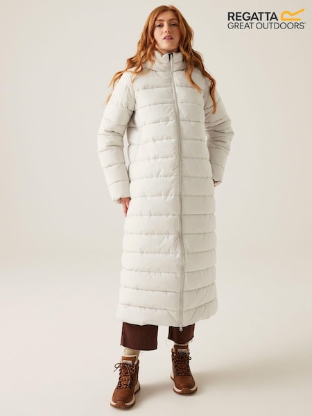 Regatta Cream Shower Resistant Elender Long Padded Coat (E04958) | €86