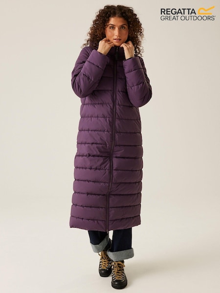 Morado - Regatta Shower Resistant Elender Long Padded Coat (E04985) | 85 €