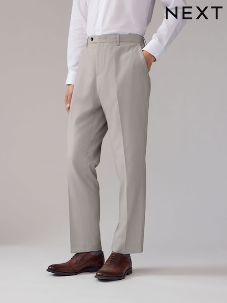Neutral Regular Fit Textured Suit Trousers (E05003) | 173 QAR