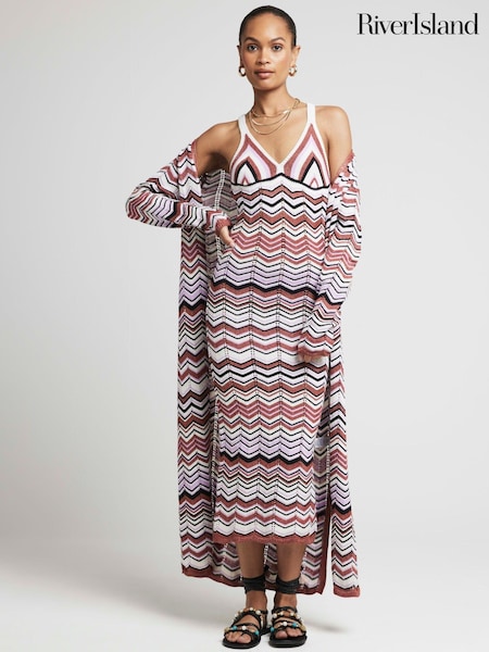 River Island Chevron Striped Column Dress (E05066) | 178 LEI