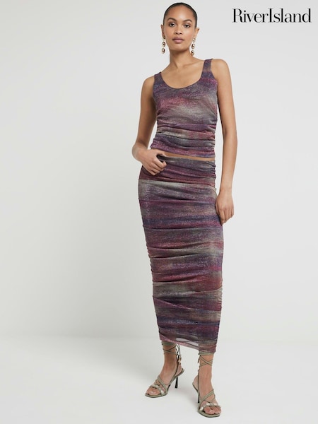 River Island Purple Ombre Mesh Tank Top (E05092) | €14.50