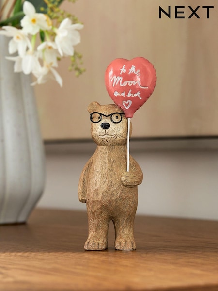 Natural Bertie Bear To The Moon and Back Ornament (E05147) | €8