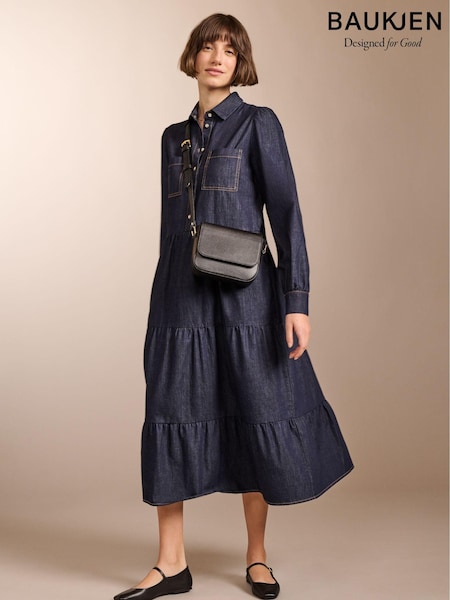 Dunkelblau - Baukjen Dark Blue Mel Organic Dress (E05168) | 129 €