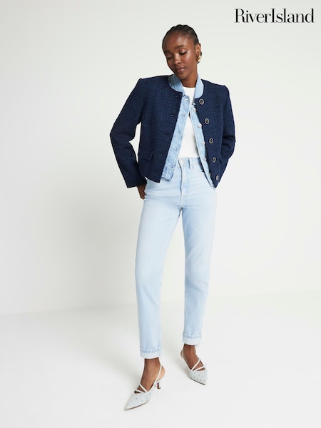 River Island Mom High Rise Bum Sculpt Denim Jeans (E05205) | €38
