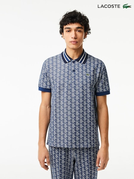 Lacoste Blue Monogram Polo Shirt (E05291) | €66