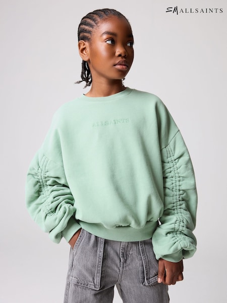 smALLSAINTS Girls Oversized Cygni Ruched Sleeve Sweatshirt. (E05299) | 182 LEI - 203 LEI