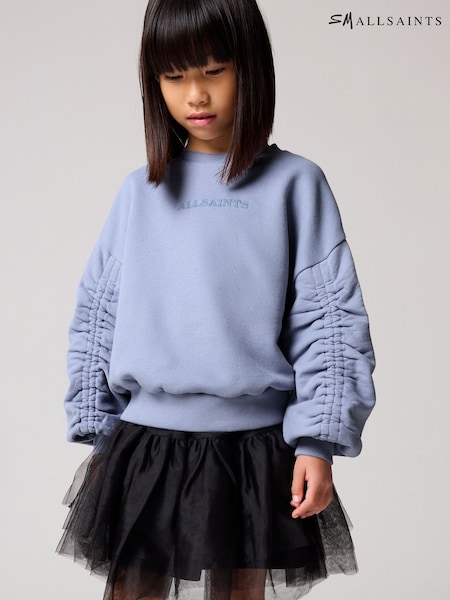smALLSAINTS Girls Oversized Cygni Ruched Sleeve Sweatshirt. (E05300) | 182 LEI - 203 LEI