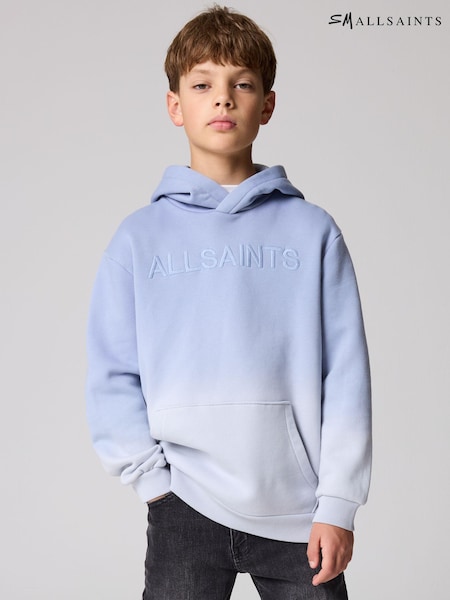 smALLSAINTS Blue/White Ombre Logo Embroidered Boys Hoodie (E05320) | AED204 - AED227