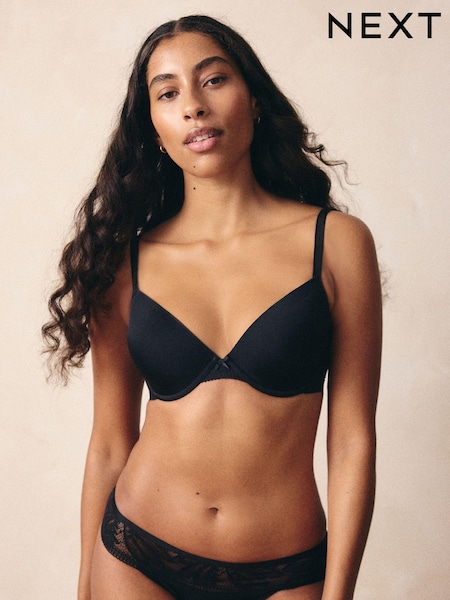 Black Plunge Light Pad Lace Bra A-E (E05336) | €16