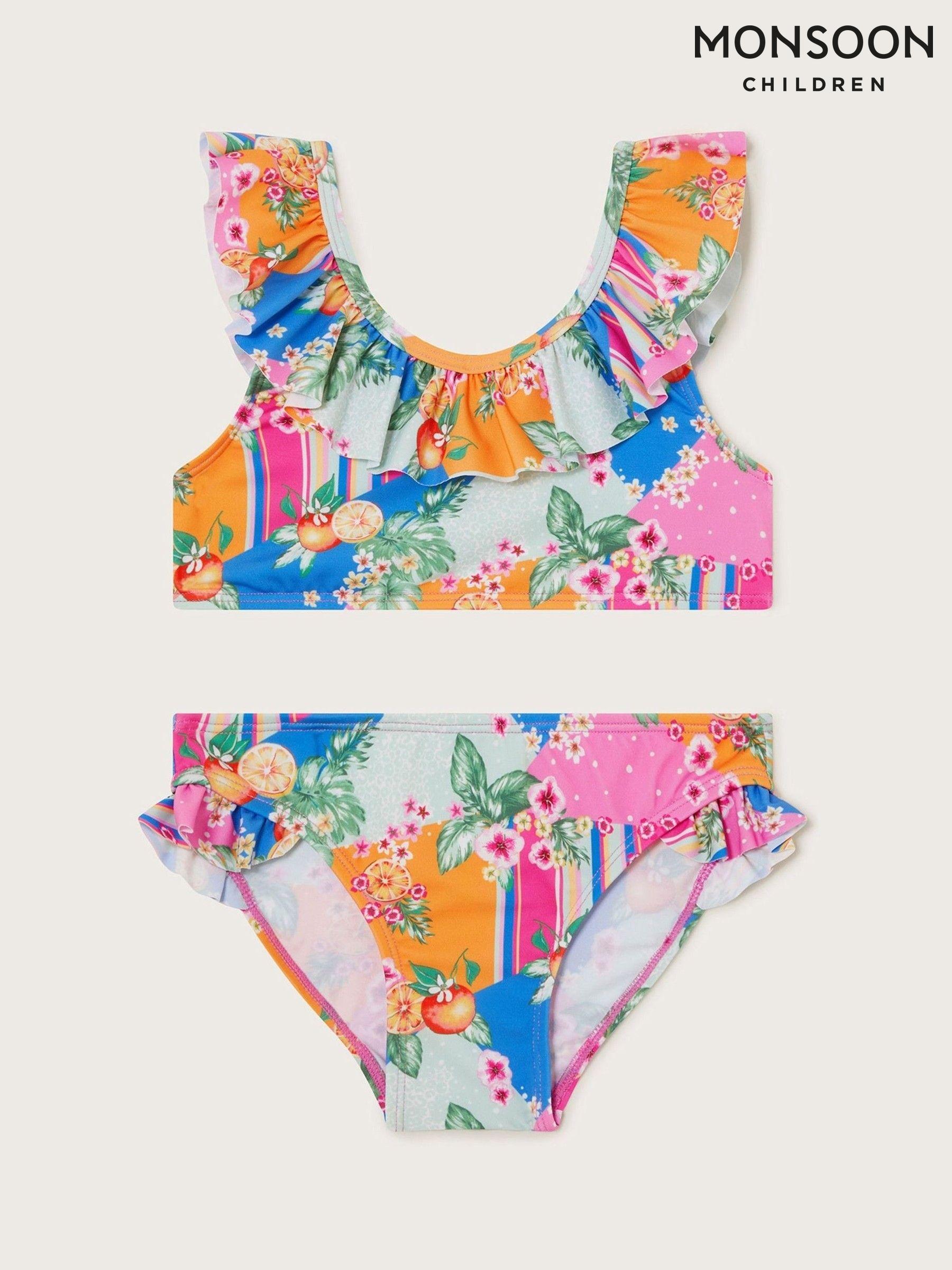 Girls Bikinis Orange Floral Next Luxembourg