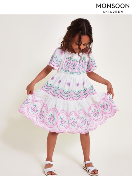 Monsoon Floral Broderie Dress (E05413) | 200 LEI - 221 LEI