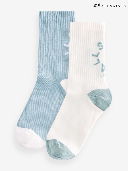 Blau/Weiß - smALLSAINTS Tierra Logo Socks 2 Pack (E05447) | 12 €