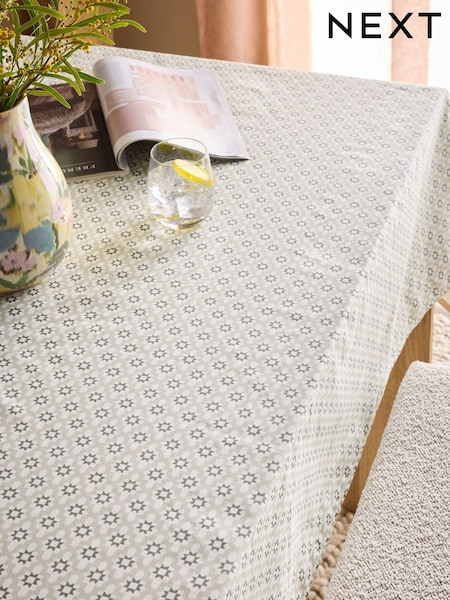 Natural Micro Tile Wipe Clean Tablecloth (E05558) | €27 - €36